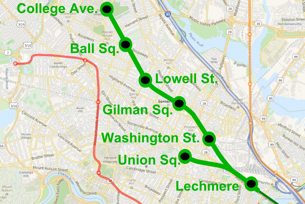 Future Green Line Extension Map Abc's Perspective: Green Line Extension — A Better City